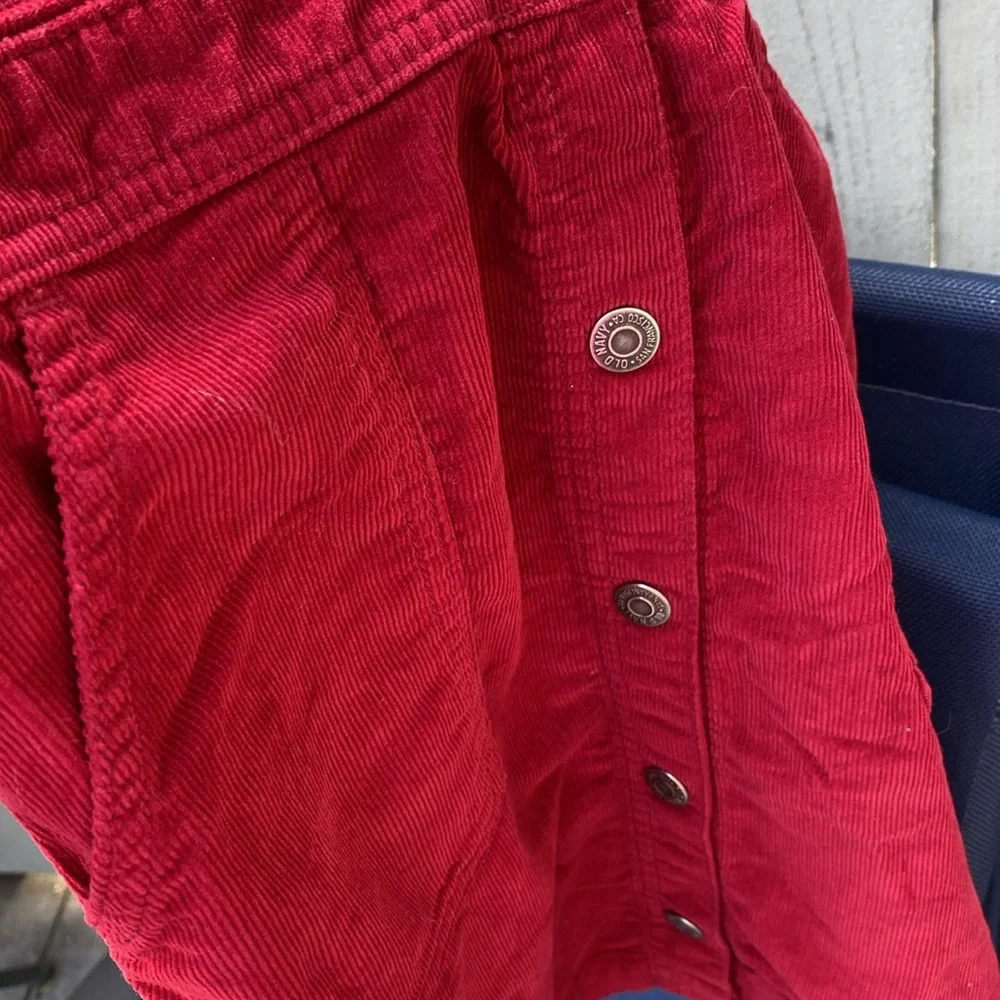 Old Navy Girls Corduroy Red Dress XL 12 Holidays MUSTY SMELL